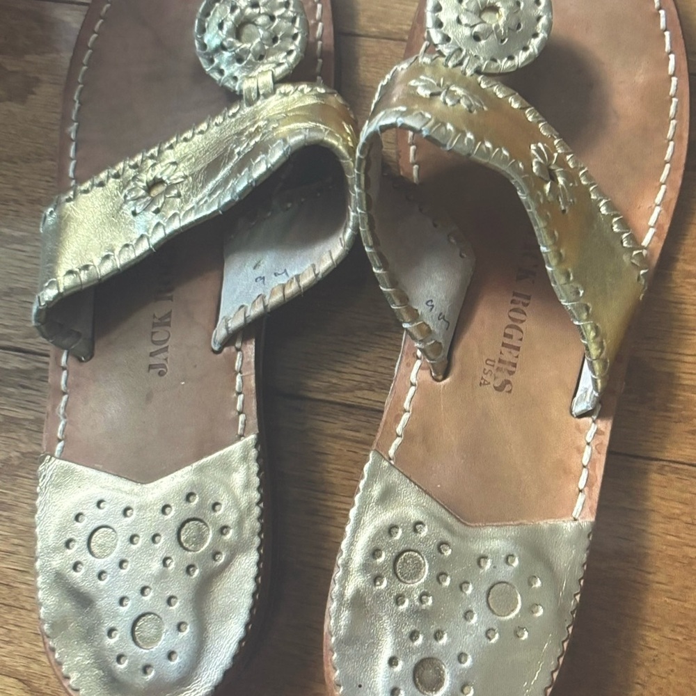 Jack Rogers Gold Sandals - Picture 2 of 2
